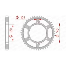 AFAM Steel Standard Rear Sprocket 530 38-48 teeth