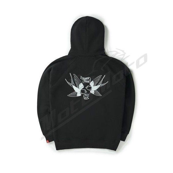 PANDO MOTO MAX TOKYO BLACK Oversized Biker Hoodie Unisex