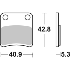 SBS 879HF Street Ceramic Organic Brake Pads Aprilia / Honda 750-1800cc 09-21