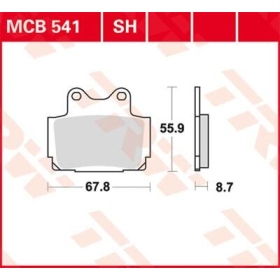 TRW All Round Sintered Metal Brake Pads Yamaha FZR / FZS / RD / SRX / TDR / TZR / XJ 125-600cc 84-03
