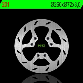 NG BRAKES 201 Front Round Fixed Brake Disc BETA ART / RRT 50 03-09