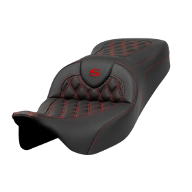 SADDLEMEN Roadsofa Lattice Stitch Seat Red Harley Davidson FLHR / FLHTCU / FLHX / FLTRX / FLTRXSE 1584-1923 08-23