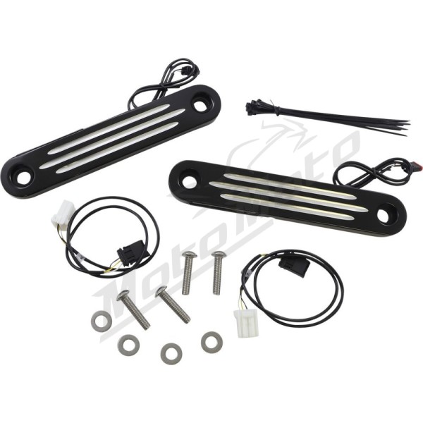 CUSTOM DYNAMICS ProBEAM® Dynamic Strips™ V2 Front Turn Signals Harley Davidson FLHT / FLHTC 1450-1800cc 06-13