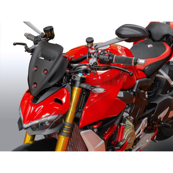 WRS SPORT PLUS Windscreen Matt Black Ducati Streetfighter V4 1100cc 20-22