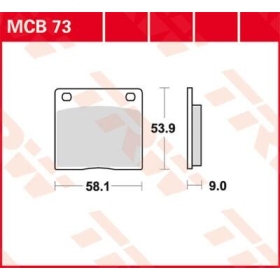 TRW All Round Sintered Metal MCB73 Brake Pads Kawasaki / Suzuki 250-1000cc 77-89