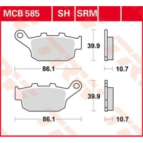 TRW All Round Sintered Metal Brake Pads  Buell / Honda / Suzuki / Triumph / Yamaha 250-1200cc 86-22