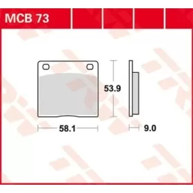 TRW All Round Sintered Metal MCB73 Brake Pads Kawasaki / Suzuki 250-1000cc 77-89