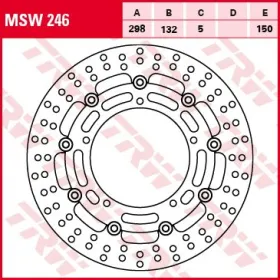 TRW Priekinis fiksuotas stabdžių diskas Yamaha MT-03 660 06-13
