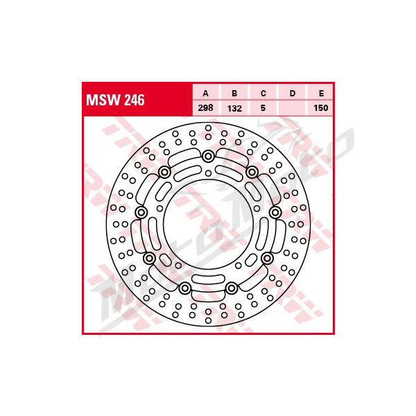 TRW Brake disc front floating Yamaha MT-03 660 06-13