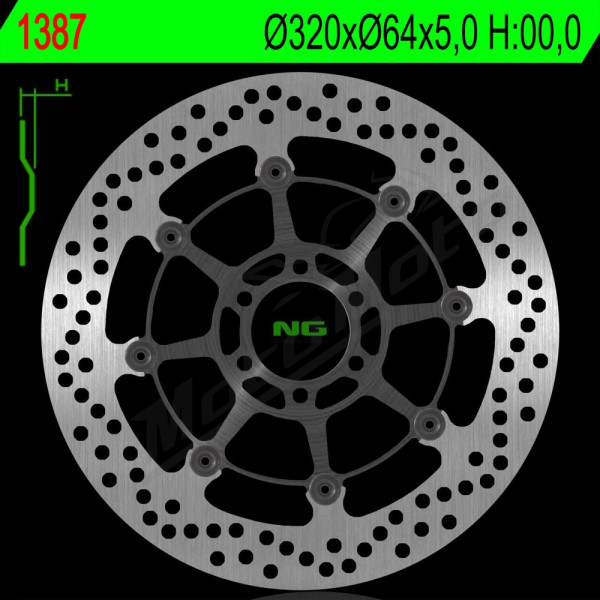 NG BRAKES Front Floating Brake Disc 320mm Husaberg / Husqvarna / KTM 450-701cc 94-19