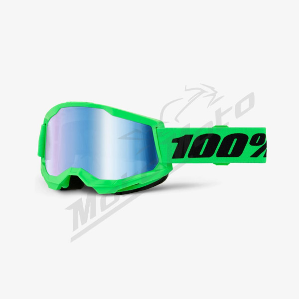 100% Strata 2 googles (blue mirror lens)