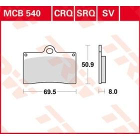 TRW SV Series Sindered Brake Pads Aprilia / Beta / Bimota / Cagiva / Ducati / GasGas / Honda / Husqvarna / Indian / KTM / Yamaha 125-1100cc 88-16