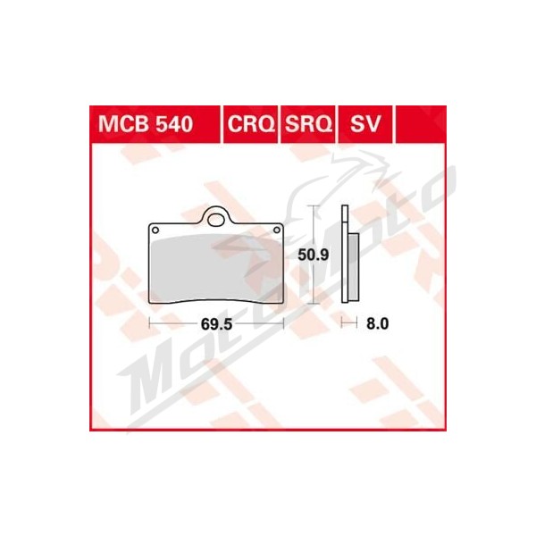 TRW SV Series Sindered Brake Pads Aprilia / Beta / Bimota / Cagiva / Ducati / GasGas / Honda / Husqvarna / Indian / KTM / Yamaha 125-1100cc 88-16