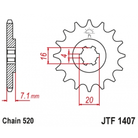 Front sprocket JTF1407