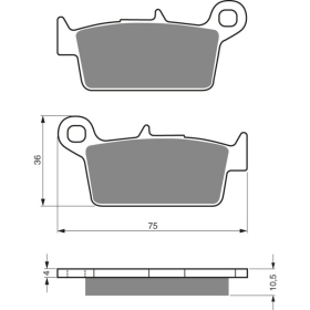 GOLDFREN stabdžių trinkelės 003 S33 Gas Gas / Honda / Kawasaki / Suzuki / TM Racing / Yamaha