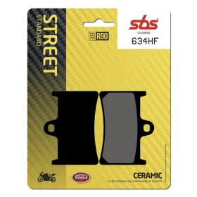 SBS "HF Street" 634HF keraminės organinės stabdžių trinkelės Yamaha BT / FJ / FJR / FZ / FZS / MT / TDM / TZR / XJR / XSR / XV / YZF / YZF-R 600-1900cc 89->