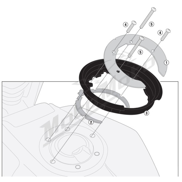 GIVI SPECIFIC FLANGE X TANKLOCK BAG Husqvarna Svartpilen 701 2020