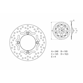 BREMBO Serie Oro Round Fixed Brake Disc front ​​​​​​​HONDA FES / FORZA / NSS / SH 125-250cc 1997-2019