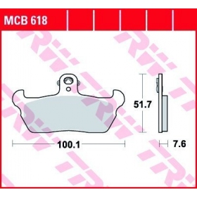 STABDŽIŲ TRINKELĖS TRW MCB618 STANDARD