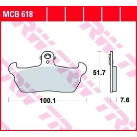 BRAKE PADS TRW MCB618 STANDARD