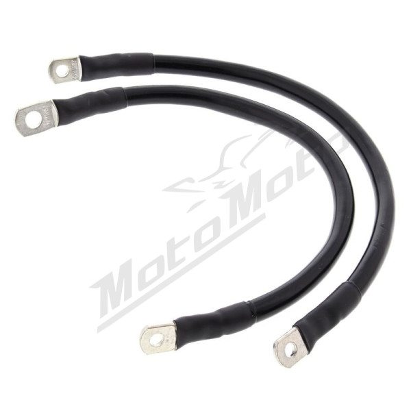 ALL BALLS Battery Cable Kit - Black 330mm Harley Davidson XL 883-1200 04-09