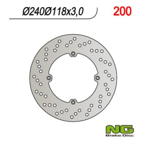 NG BRAKES Front Fixed Brake Disc 240mm Honda CR / XL 125-600cc 83-88
