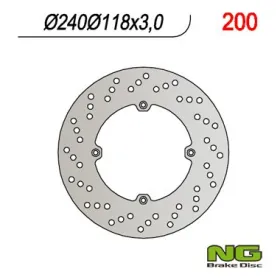 NG BRAKES Priekinis fiksuotas stabdžių diskas 240mm Honda CR / XL 125-600cc 83-88