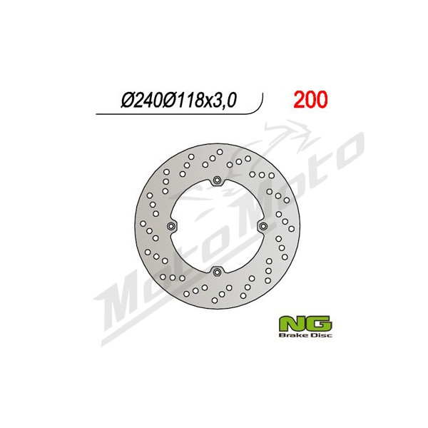 NG BRAKES Priekinis fiksuotas stabdžių diskas 240mm Honda CR / XL 125-600cc 83-88