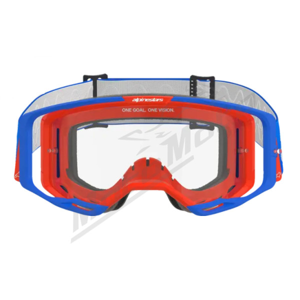 ALPINESTARS Vision 8 Wordmark Goggle (Clear Lens) Blue / Red