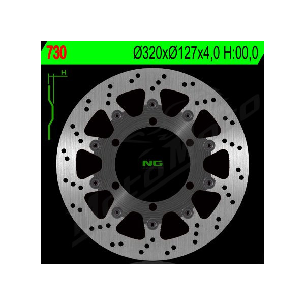 NG Priekinis fiksuotas stabdžių diskas 320X127X4mm Husqvarna / KTM 620-701cc 94-26