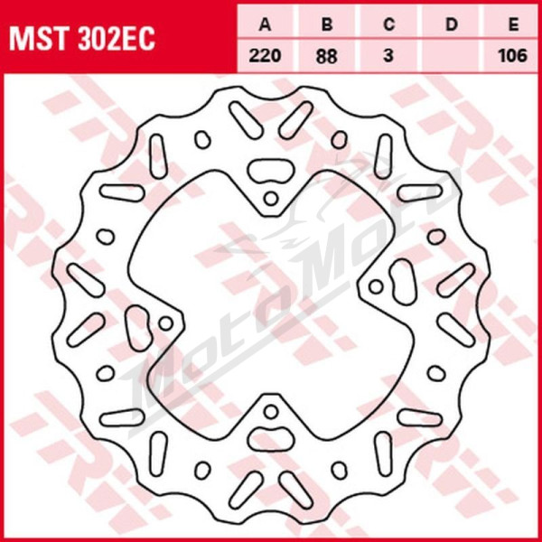 TRW Front Brake Disc Wave Honda CR / CRF 80-150cc 96-15