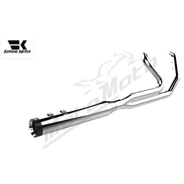 KHROME WERKS 2-into-1 Outlaw-SR Išmetimo Sistema Harley Davidson FLHR / FLHRC / FLHT / FLHTC / FLHTCU / FLHTK / FLHX / FLHXS / FLHXSE / FLTRU 1584-1800 09-16