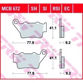 BRAKE PADS TRW MCB672SH SPORT