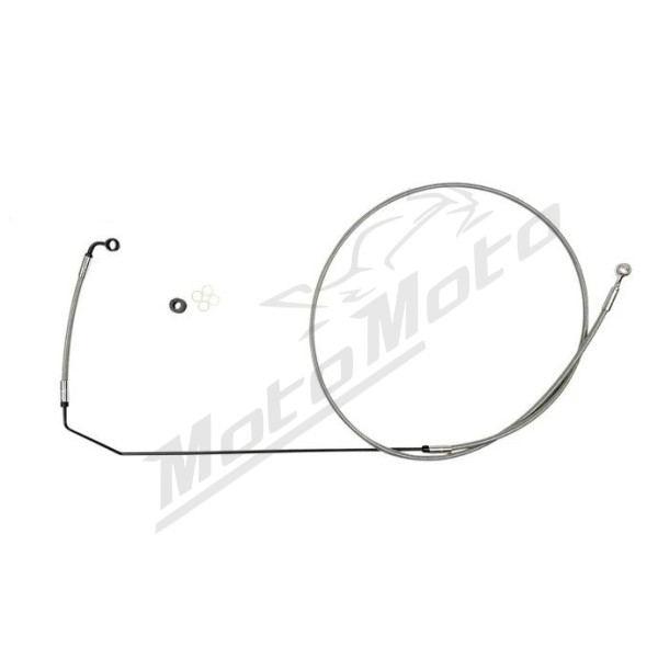 MAGNUM SHIELDING XR Upper Brake Line Kit ABS Chrome Indian Cheif / Chieftain / Roadmaster / Springfield / Super Chief 1810/1890 15-26 163.8cm