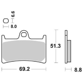 Sbs Brakepads 198MS Maxi Sinter YAMAHA XP TMAX
