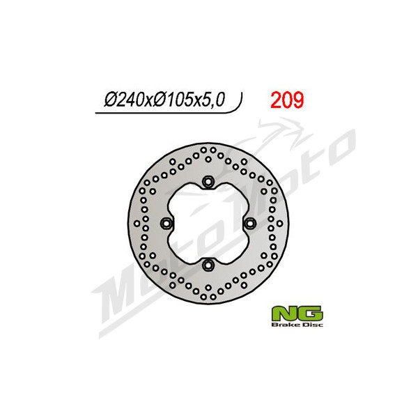NG BRAKES Rear Fixed Brake Disc 240mm Cagiva / Honda 125-900cc 81-17