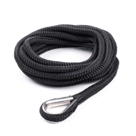 Qvarken Mooring Rope Dockline with thimble Black