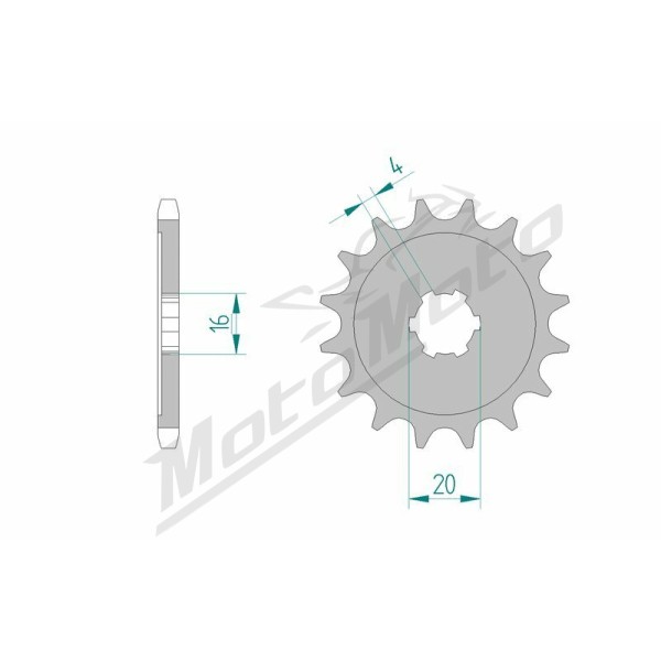 AFAM Steel Standard Front Sprocket 24100 - 428 13-14 teeth SUZUKI RM / KAWASAKI KX 80-100cc 76-03