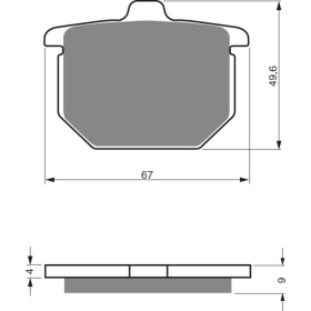 GOLDFREN Brake Pads 078 Ceramic carbon AD Honda CB / CBX / CX / GL 500-1100 77-81