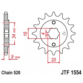 Front sprocket JTF1554