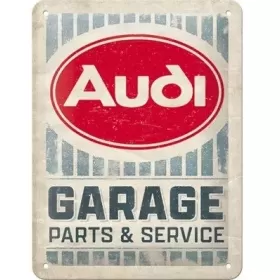 Metal tin board / postcard AUDI GARAGE 14x10