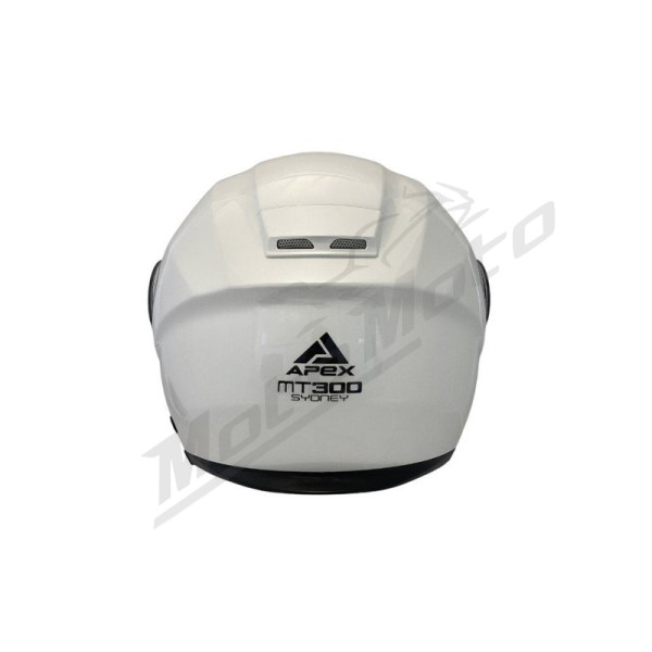 Atverčiamas Šalmas APEX MT300 Solid Baltas