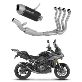 Dominator Full Exhaust System Collector Silencer S6 BLACK EX + dB killer Suzuki GSX-S 1000 GX 2024