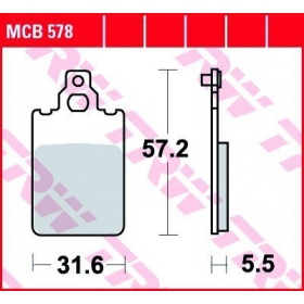 STABDŽIŲ TRINKELĖS TRW MCB578 STANDARD