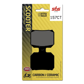 SBS 157CT Scooter Carbon Tech Organic Brake Pads Aprilia / CPI / Derbi / Gilera / Italjet / MBK / Peugeot / Yamaha 50-500cc 00-20