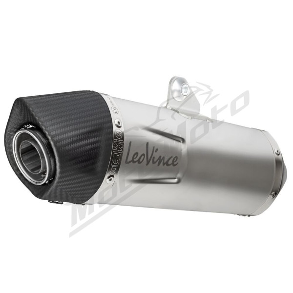 LEOVINCE LV One Evo Stainless Steel / Carbon Fiber Slip-On Muffler Aprilia SRV / Gilera GP 800-850 07-16 