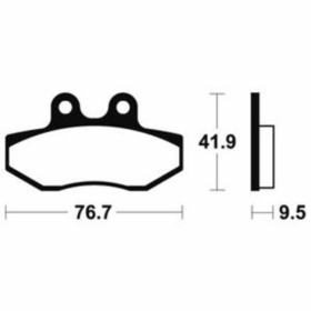 TECNIUM organinės stabdžių trinkelės ME323 MBK / Yamaha 125cc 04-09
