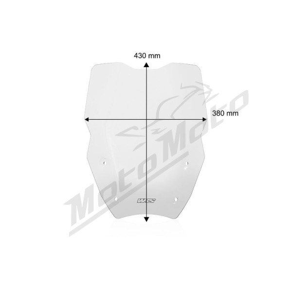 WRS BM090T CAPONORD Priekinis stiklas Skaidrus BMW R1300GS ABS 23-25