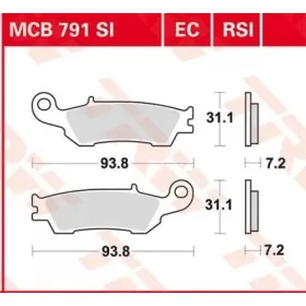 TRW SI Series Sindered Off-Road Brake Pads Yamaha WR F / YZ / YZ F 125-450cc 07-23