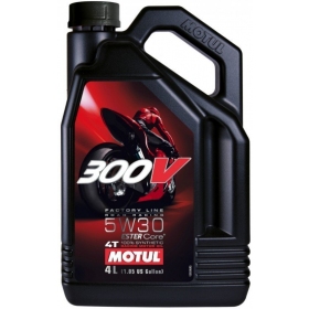 Alyva MOTUL 300V FACTORY LINE 5W30 Sintetinė - 4T - 4L